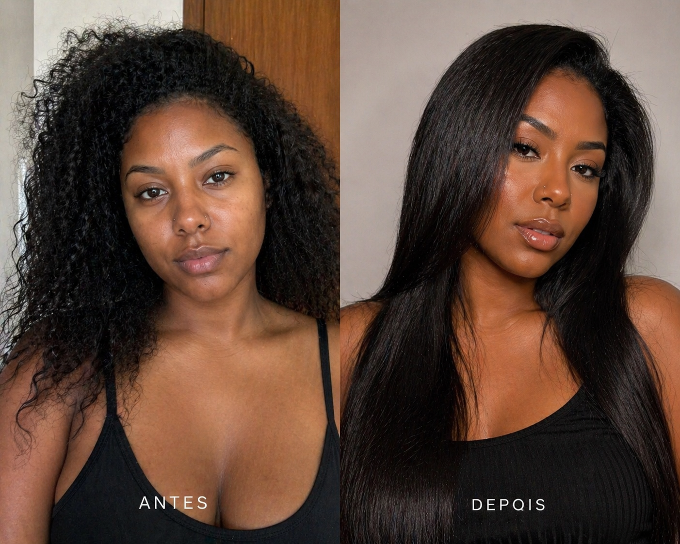 Antes e depois Escova Japonesa